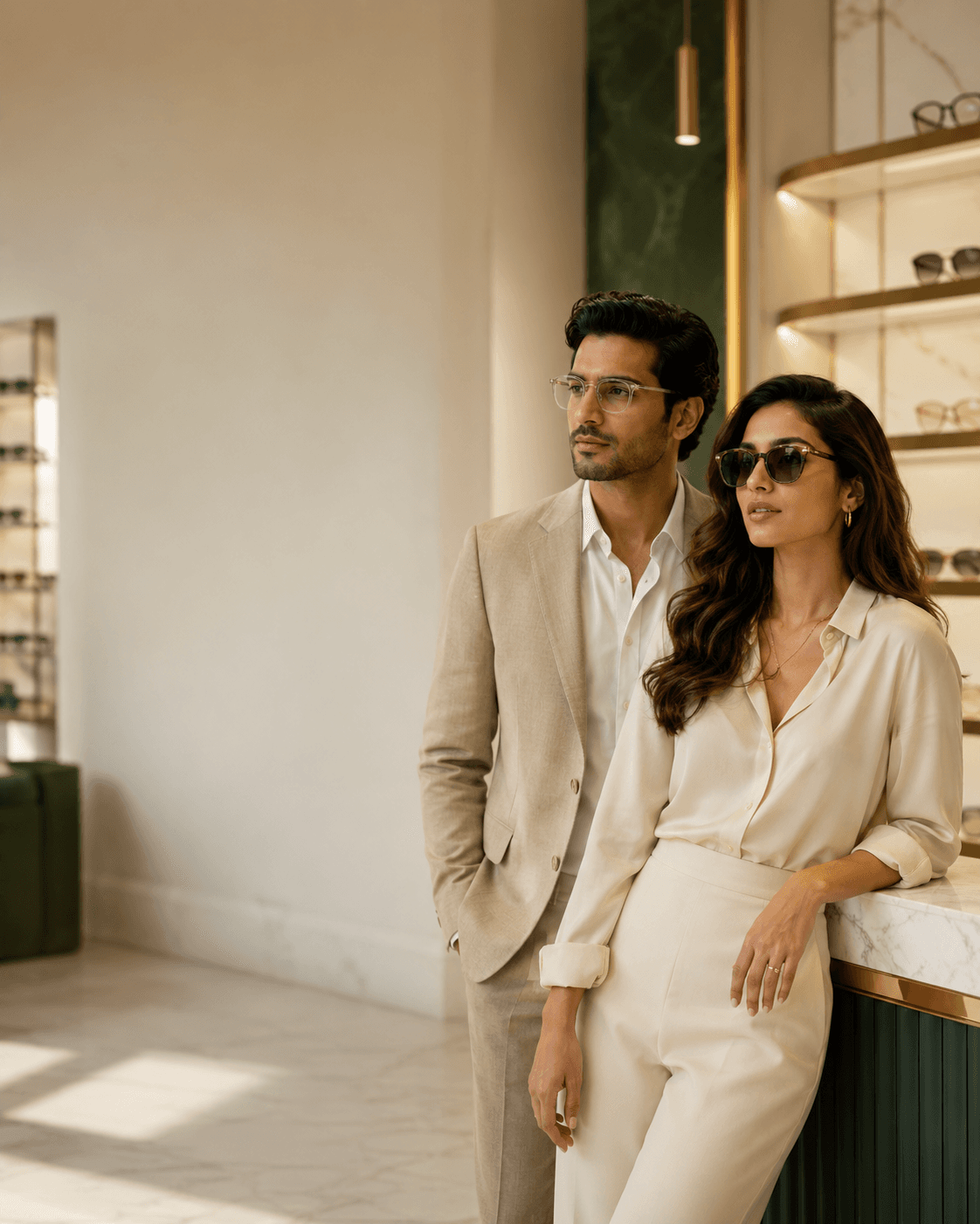 Luxury eyewear store interior at Titan Optical