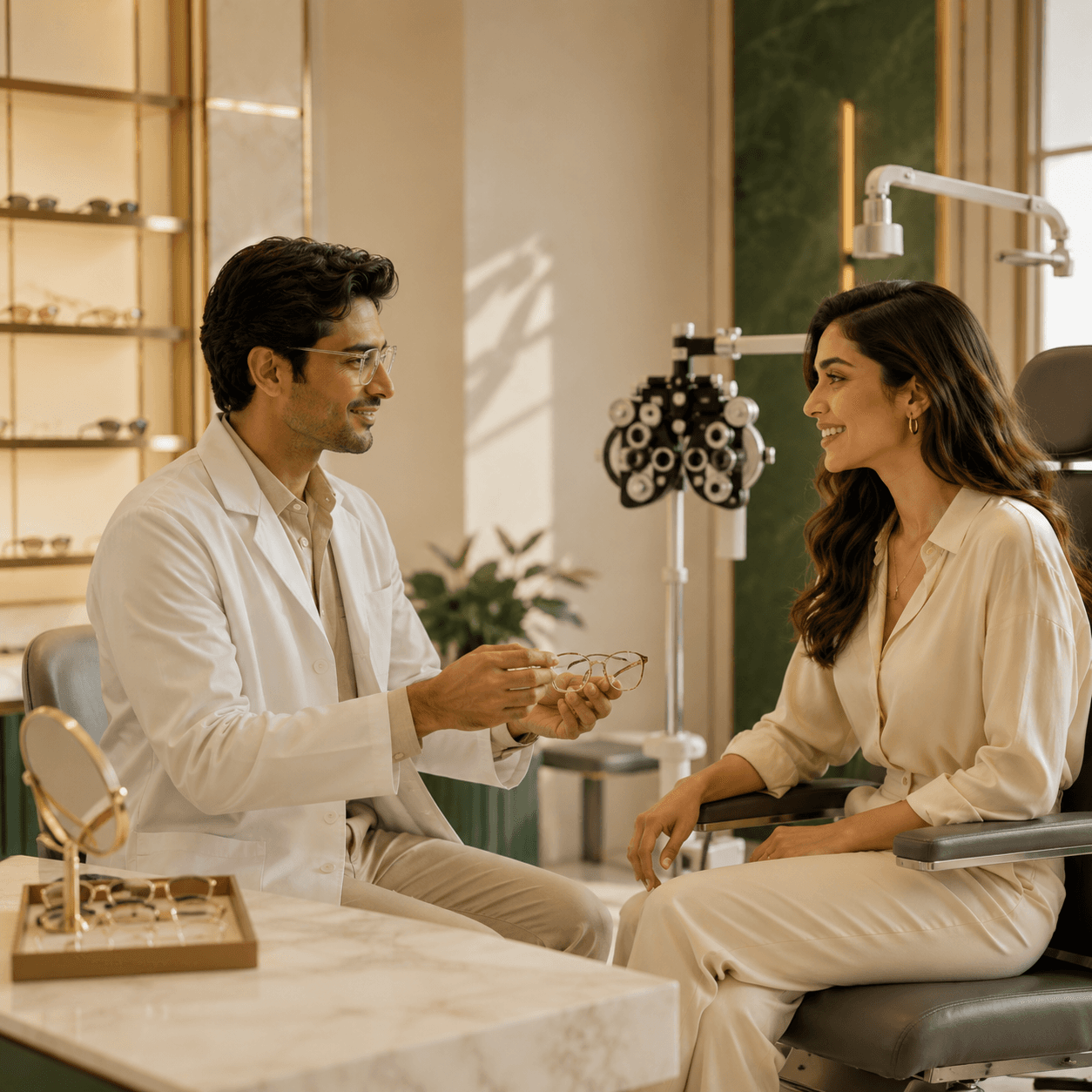 Eye checkup consultation with Titan Optical